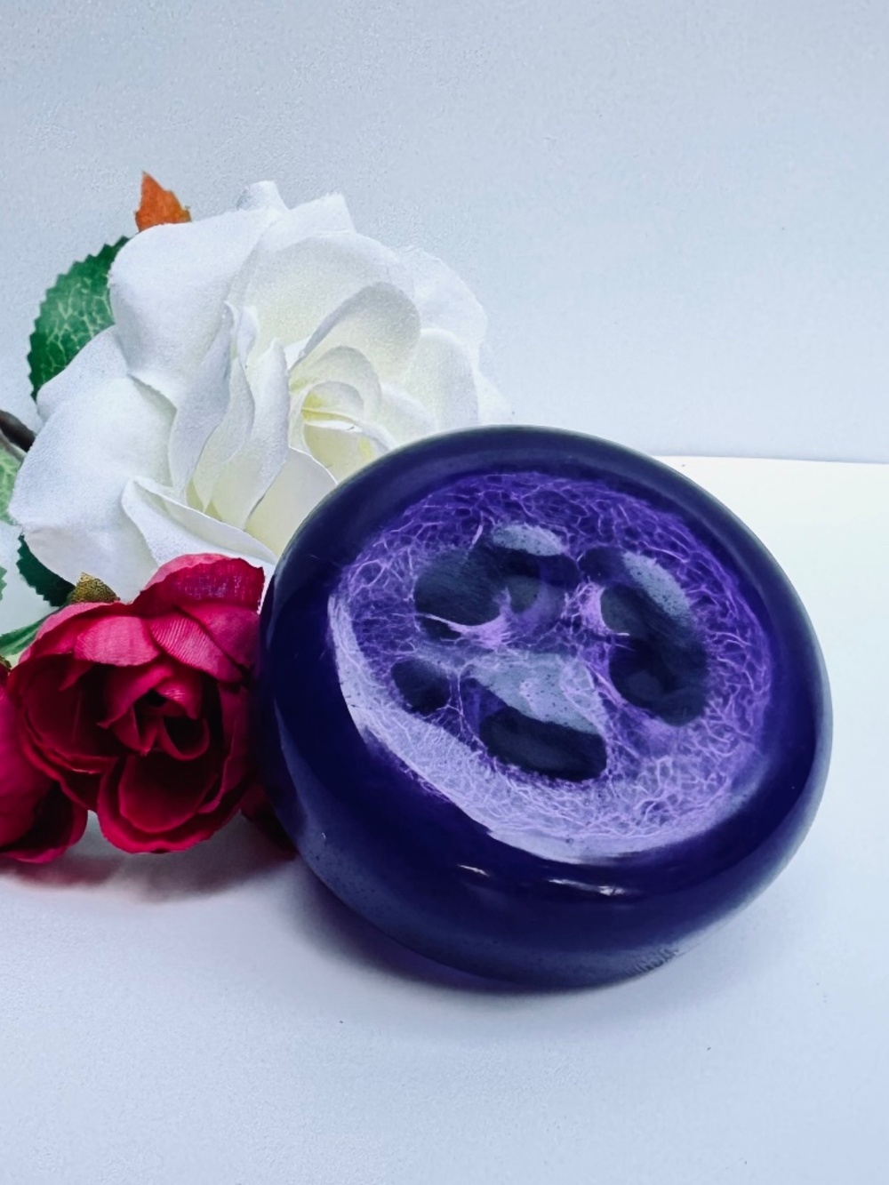 New Magnolia Blossom Loofah Soap - Handcrafted